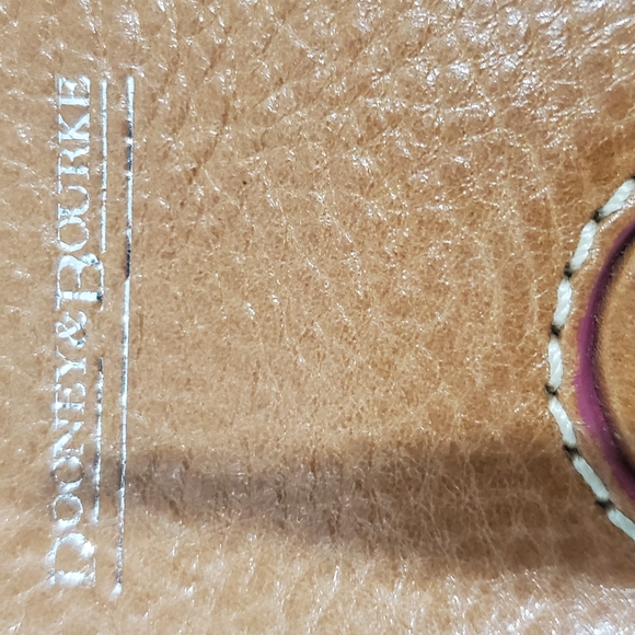 Dooney & Bourke Brown Leather Crossbody Bag With‎ Colorful Hearts - Picture 13 of 13